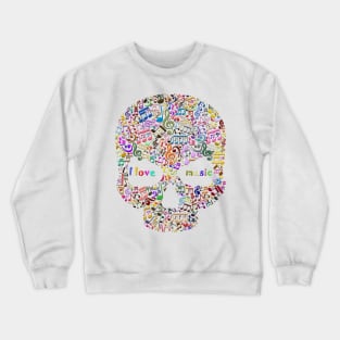 musical skull Crewneck Sweatshirt